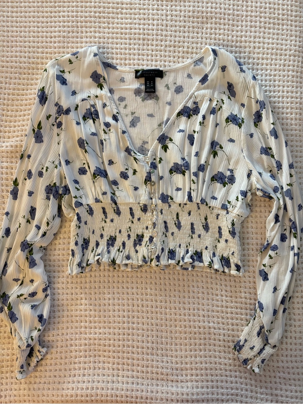 White Floral Blouse